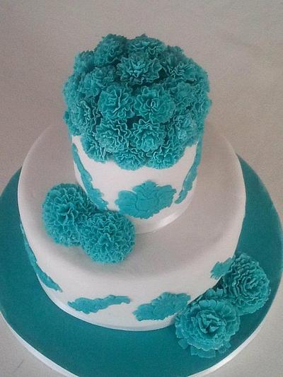 turquoise carnations - Cake by Alessandra
