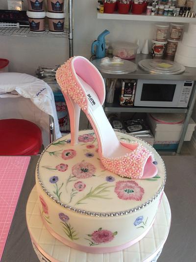 Flower shoe - Cake by Popsue