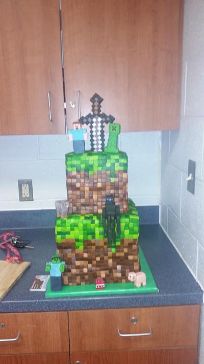 mine craft cake - Cake by Baby cakes by amber