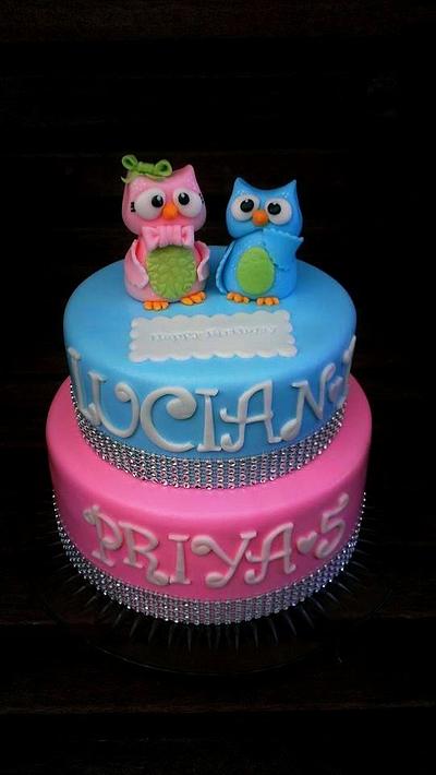 Owls! - Cake by cheeky monkey cakes