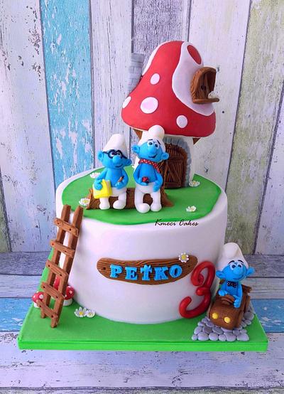 Smurfs - Cake by Kmeci Cakes 