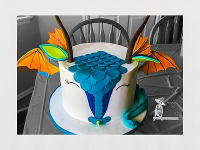 Stylized Dragon Cake - Cake by Jenny Kennedy Jenny's Haute Cakes
