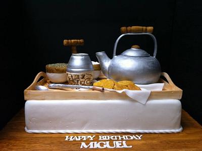 Yerba Mate tea time cake/ Cebando Mate - Cake by DollysSugarArt