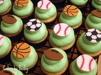 Sporty Cupcakes - Cake by Becky Pendergraft