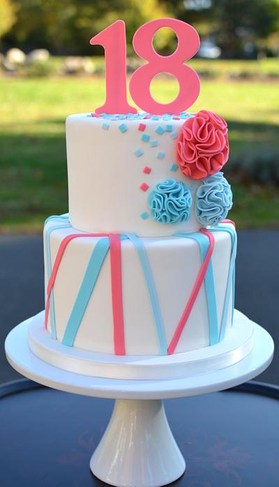 Streamers, Confetti and Pom-Poms - Cake by Elisabeth Palatiello