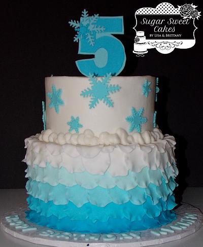 Frozen/Ombre Petals - Cake by Sugar Sweet Cakes