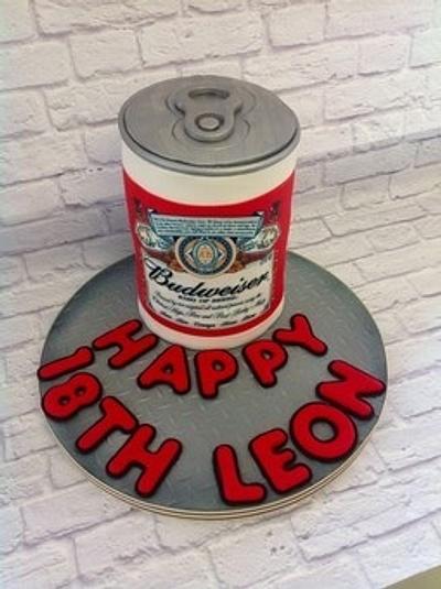 Budweiser Beer Can Cake - Cake by Babycakes & Roses Cakecraft