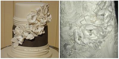 Wedding cake to match dress - Cake by Sarah Jones