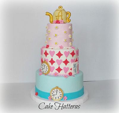 Mad Hatter Tea Party 1st Birthday - Cake by Donna Tokazowski- Cake Hatteras, Martinsburg WV