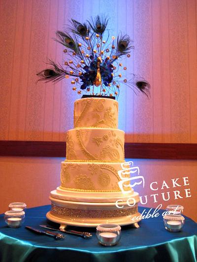 Wedding Cake Peacock - Cake by Cake Couture - Edible Art
