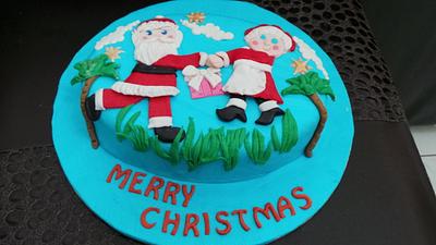 Mr & Mrs. claus - Cake by JudeCreations