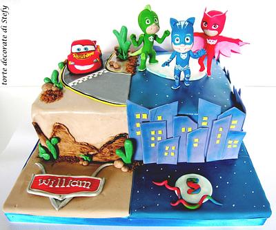 Cars and PJmasks - Cake by Torte decorate di Stefy by Stefania Sanna