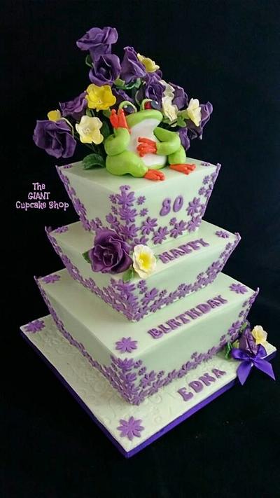 Frog & Flowers - Cake by Amelia Rose Cake Studio