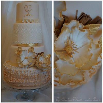 Romantic and Elegant Wedding cake  - Cake by carolina Wachter