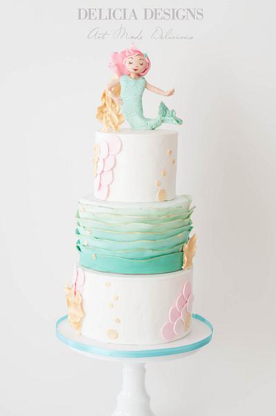 Sweet Summer Collaboration- The Mermaid in the Sea - Cake by Delicia Designs
