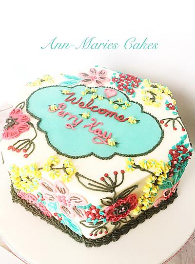 Pattern inspired. Baby shower Cake - Cake by Ann-Marie Youngblood