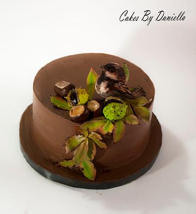 Sparrow and chestnuts - Cake by daroof