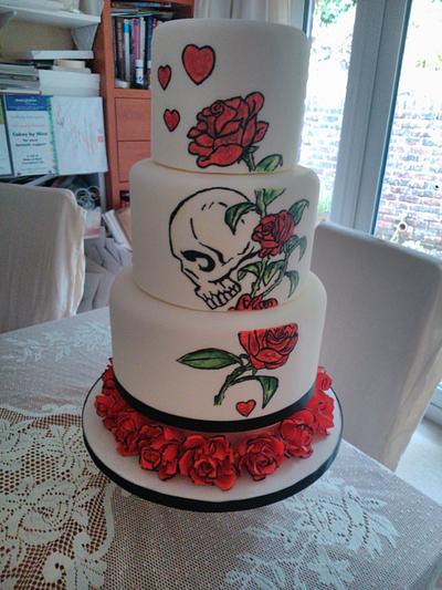 Tattoo Love - Cake by Cakes by Nina Camberley