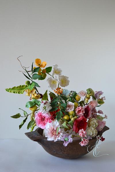 Sugar flower garden - Cake by Amanda Earl Cake Design