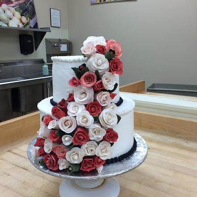 Rose Wedding - Cake by paigesmom