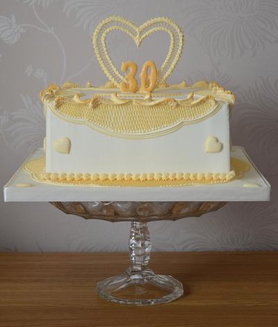 Royal Iced Anniversary Cake - Cake by The Sweet Suite