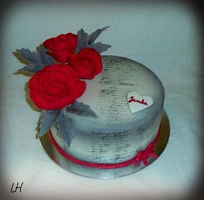 Cake with red roses - Cake by LH decor