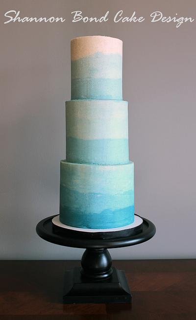 Blue Ombre Buttercream Cake - Cake by Shannon Bond Cake Design