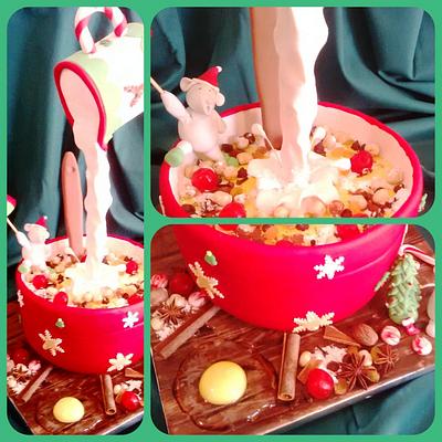 "Sharon Wee" Milk Jug Cake "with a Christmas twist" (Master Class - Doha Nov 2014) - Cake by Easy Party's