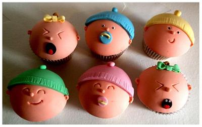 baby face cupcakes - Cake by June milne