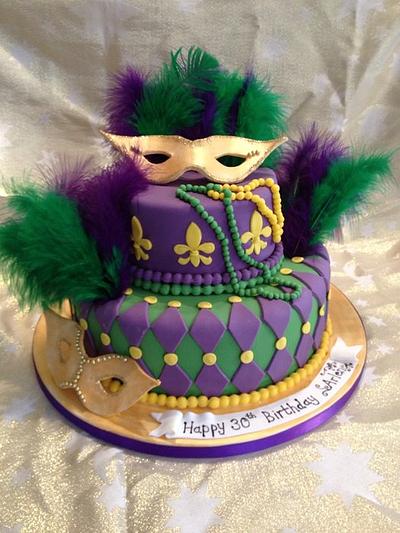 Mardi Gras Cake - Cake by Emma's Cakes - Cakes for all occasions