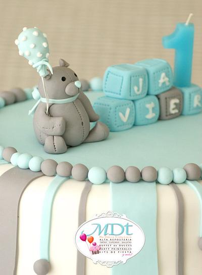 first birthday bear cake - Cake by Mis Dulces Tentaciones - Mariel