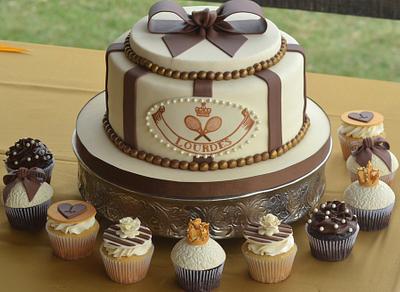 A Juicy Tennis Cake and Cupcakes! - Cake by Monika Moreno