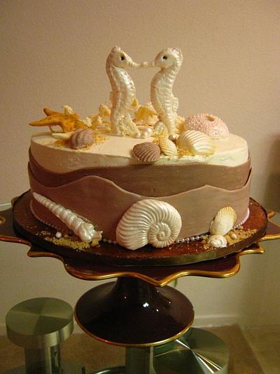 Seascape In Neutral Colors - Cake by Cakeicer (Shirley)