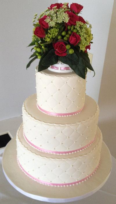 Quilted wedding - Cake by Bianca