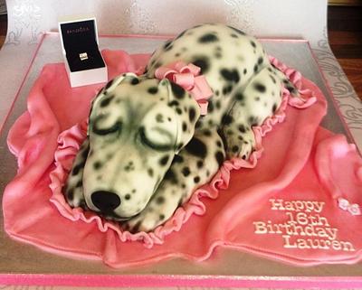 Dalmatian dog cake - Cake by silversparkle