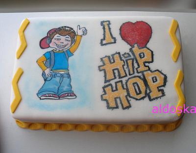 Hand painting - Hip hop - Cake by Alena