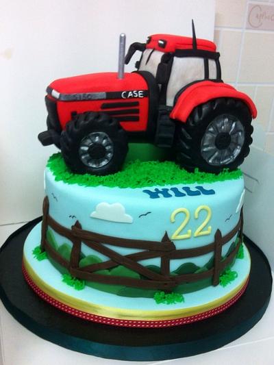 Red tractor cake - Cake by Berns cakes