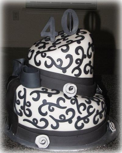 40th birthday cake topsy - Cake by Deborah