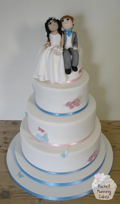 Wedding Cake & toppers - Cake by Rachel Manning Cakes
