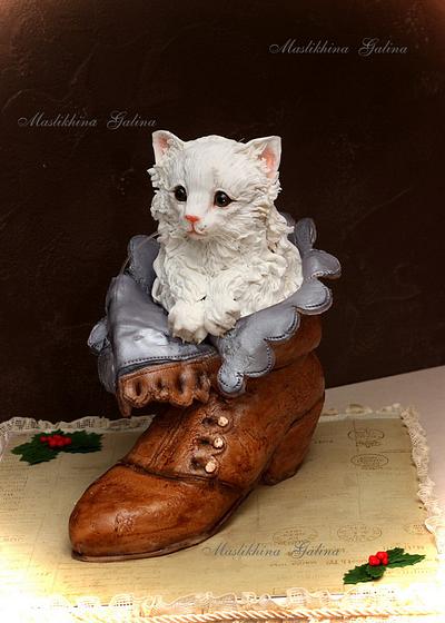 Vintage...The cat in the old woman's Shoe - Cake by Galina Maslikhina