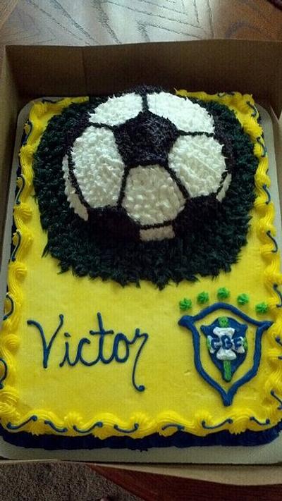 Soccer Cake - Cake by Teresa Coppernoll
