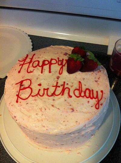 Strawberry Cream Cake - Cake by Jen Scott