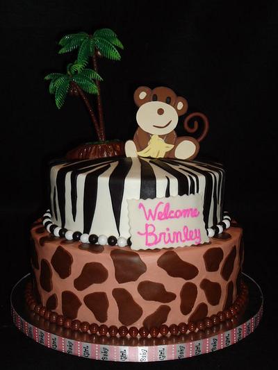 Safari Themed Baby Shower - Cake by Kim Leatherwood