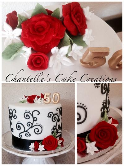 Black and red beauty - Cake by Chantelle's Cake Creations