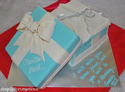 Tiffany Ribbon Box Cake - Cake by SimplyScrumptious