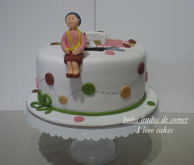 I love sewing cake - Cake by Gabriela Lopes (Bolos lindos de comer)