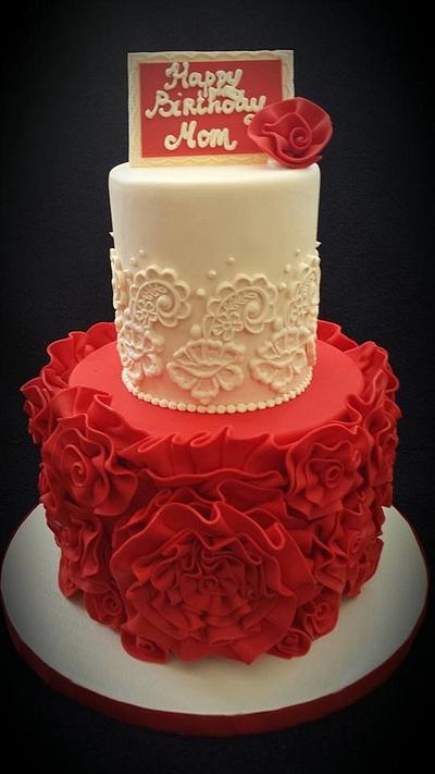 Red Rosette - Cake by Ester Siswadi
