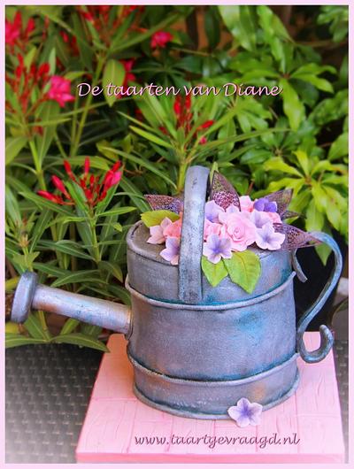 Watering can with flowers! - Cake by Diane75
