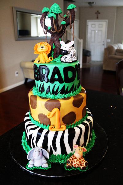 Jungle 1st Birthday Cake - Cake by Olivia Elias