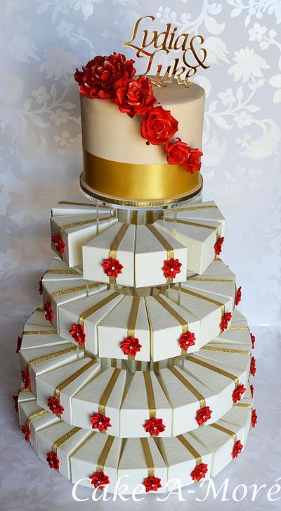 Wedding Favour Box Cake Tower - Cake by Cake-A-Moré